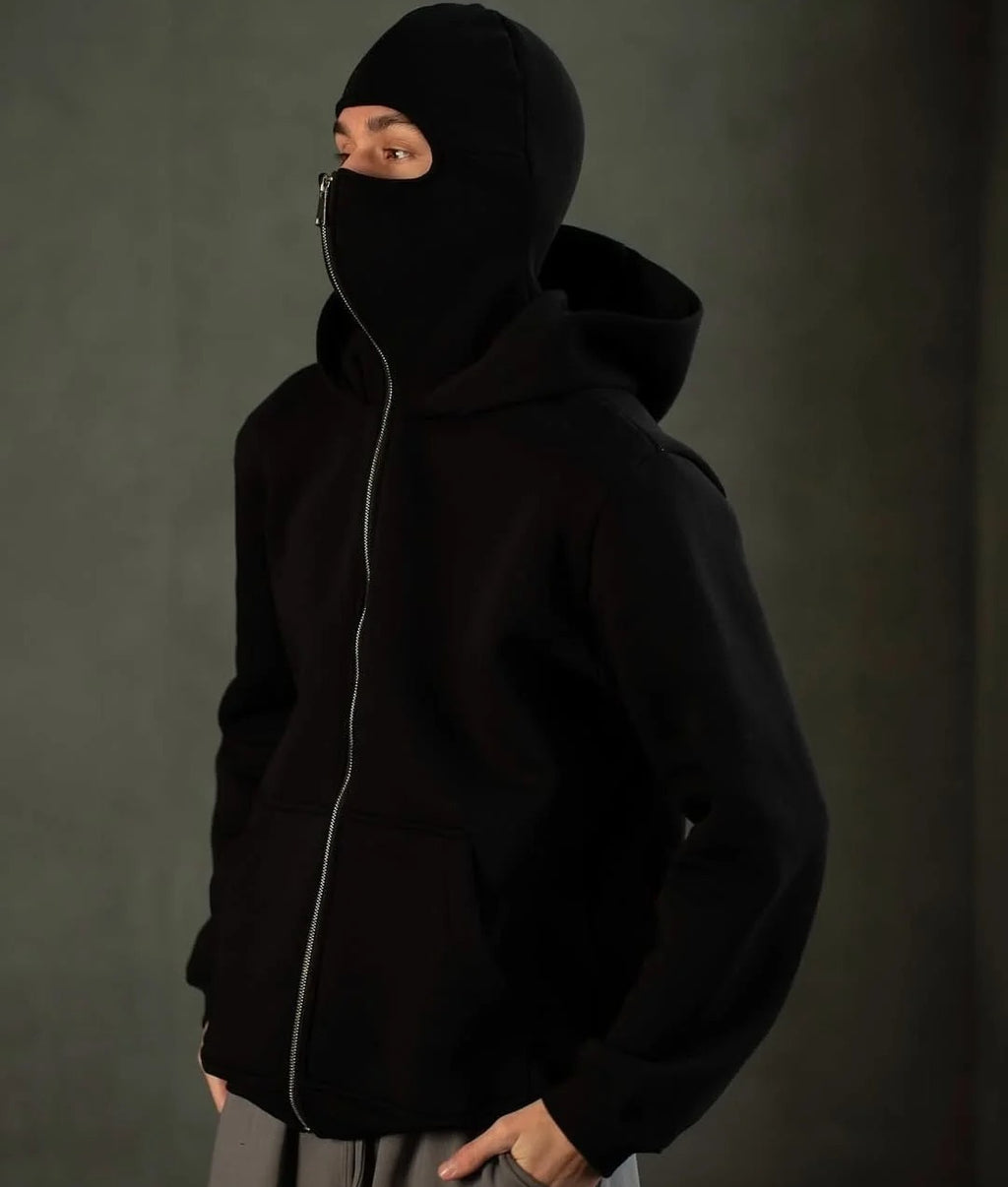 Balaclava Winter Zipper Hoodie Providing Warm Protection With Comfortable Fit Everyday Winter Wear