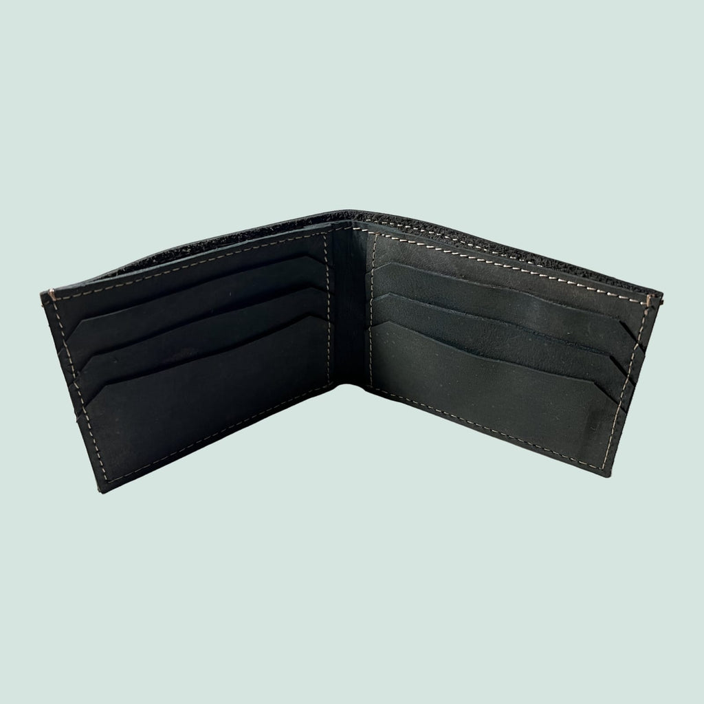 buffalo Leather  Plain Wallet Men Short Wallet Purse Small Vintage Wallets Card Holder