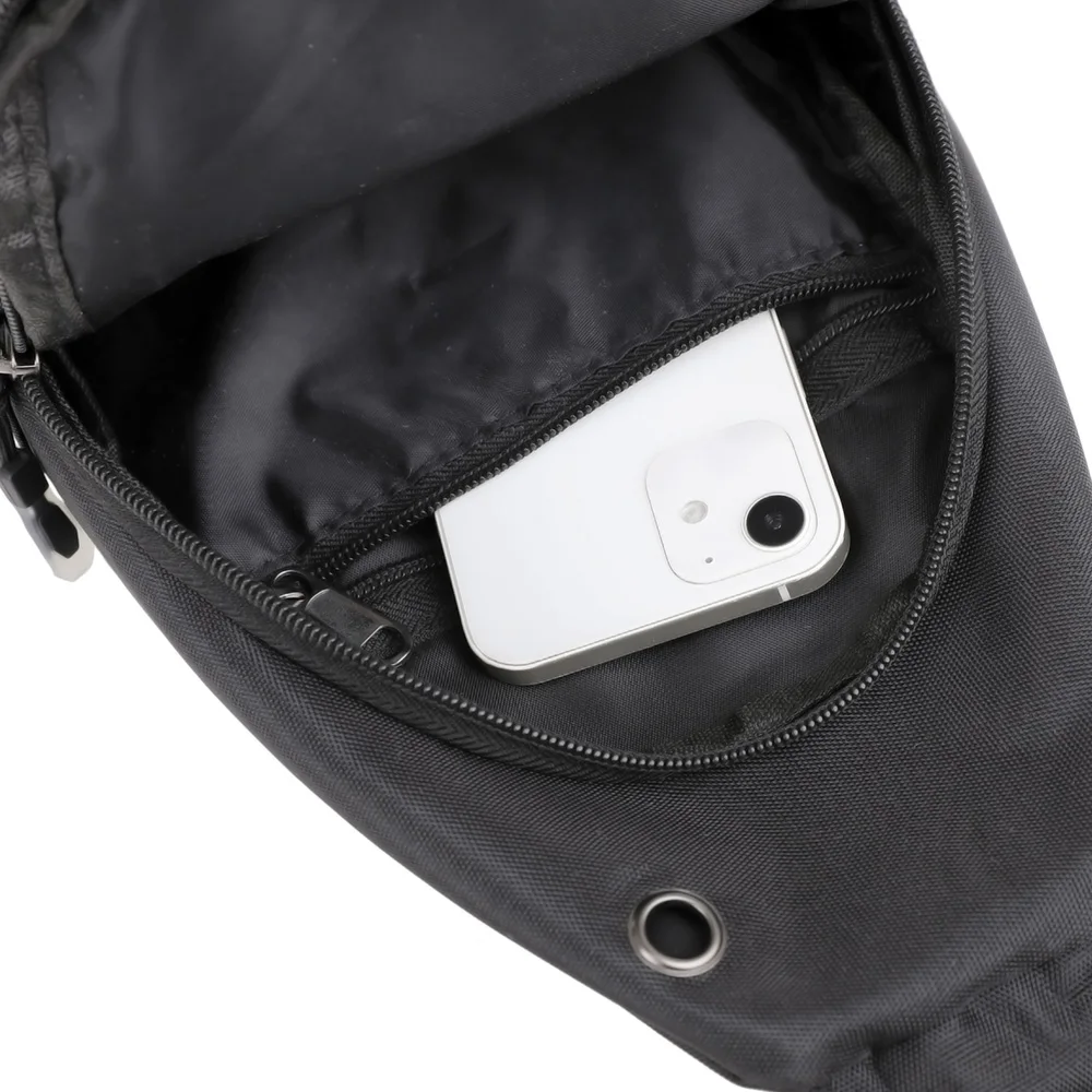 Minimalist Black Crossbody Sling Bag – Lightweight &amp; Stylish Travel Chest Pack for Men & Women