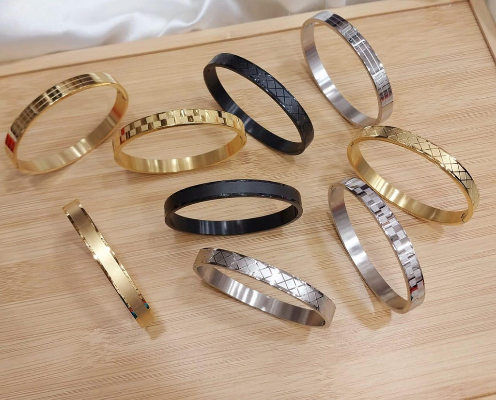 Premium Unisex Geometric Bangle Collection